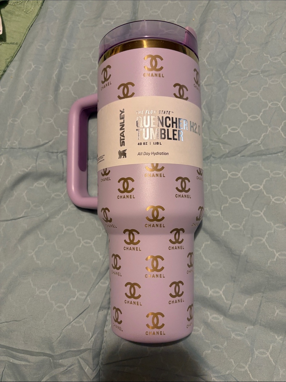 Stanley Lavender Tumbler with Gold Logos